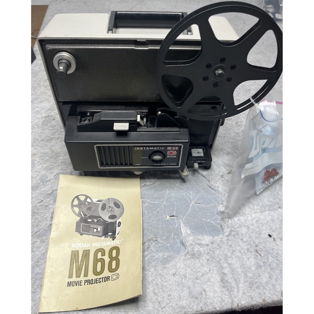 Vintage Kodak M68 Instamatic Super 8+8mm Movie Film Projector Rare Tested